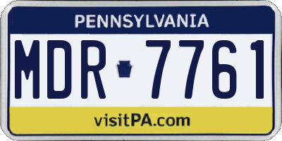 PA license plate MDR7761