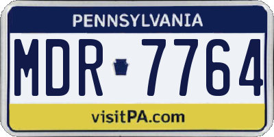 PA license plate MDR7764