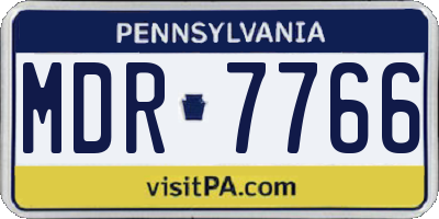 PA license plate MDR7766