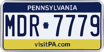 PA license plate MDR7779