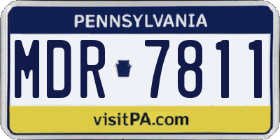 PA license plate MDR7811