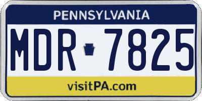 PA license plate MDR7825