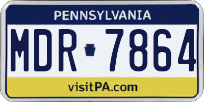 PA license plate MDR7864