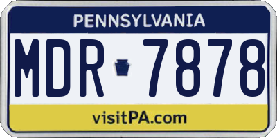 PA license plate MDR7878
