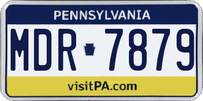PA license plate MDR7879