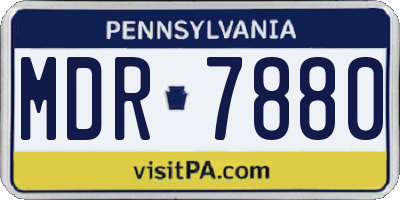 PA license plate MDR7880
