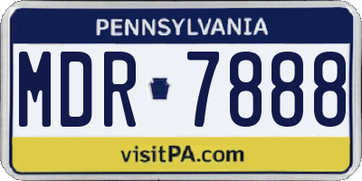 PA license plate MDR7888