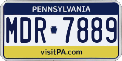 PA license plate MDR7889