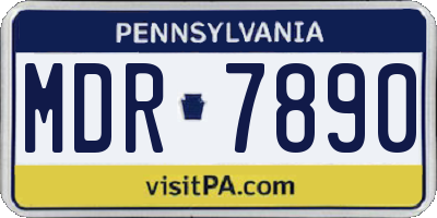 PA license plate MDR7890