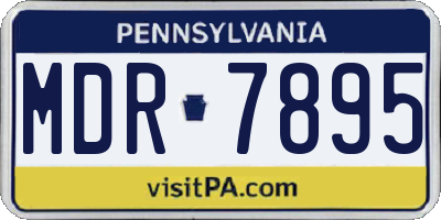 PA license plate MDR7895