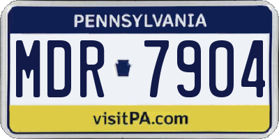 PA license plate MDR7904