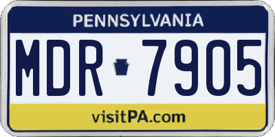 PA license plate MDR7905