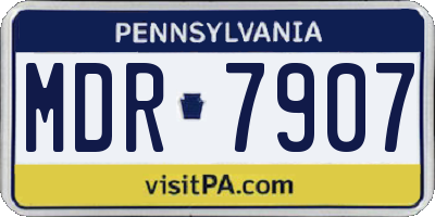 PA license plate MDR7907