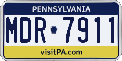 PA license plate MDR7911