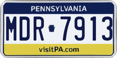 PA license plate MDR7913
