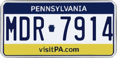 PA license plate MDR7914