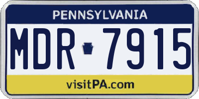 PA license plate MDR7915