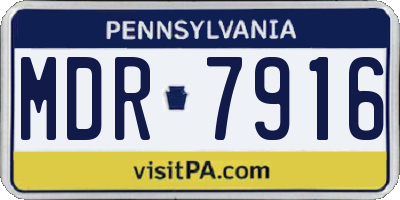 PA license plate MDR7916