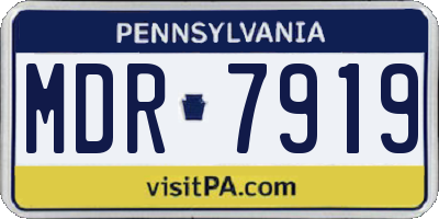 PA license plate MDR7919