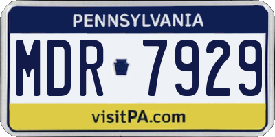 PA license plate MDR7929