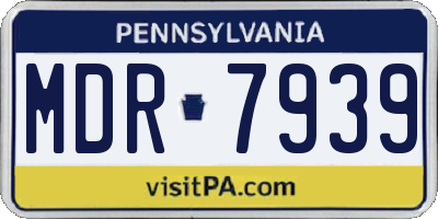 PA license plate MDR7939