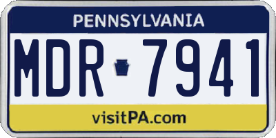 PA license plate MDR7941