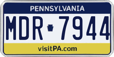 PA license plate MDR7944