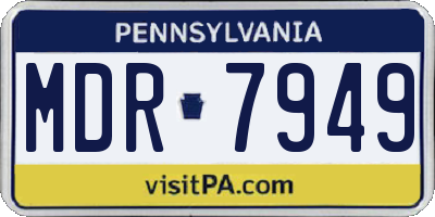 PA license plate MDR7949