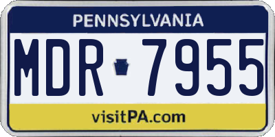 PA license plate MDR7955