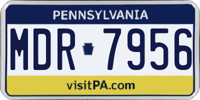 PA license plate MDR7956