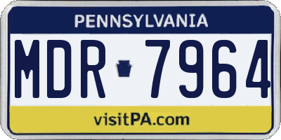PA license plate MDR7964