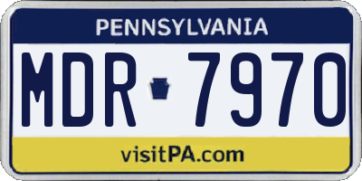 PA license plate MDR7970