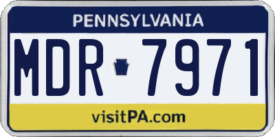 PA license plate MDR7971