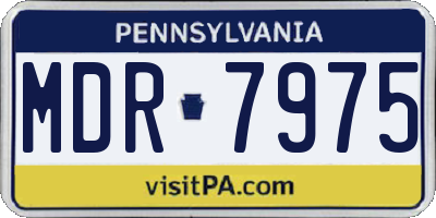 PA license plate MDR7975