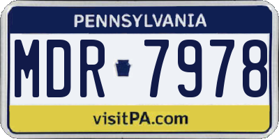 PA license plate MDR7978