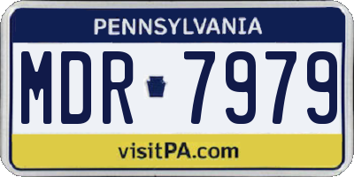 PA license plate MDR7979