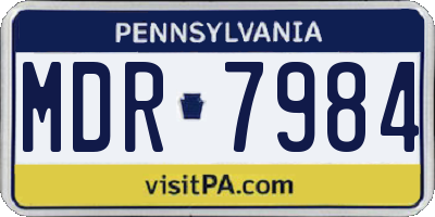 PA license plate MDR7984