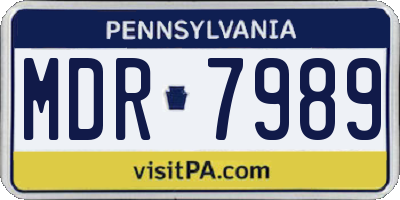 PA license plate MDR7989