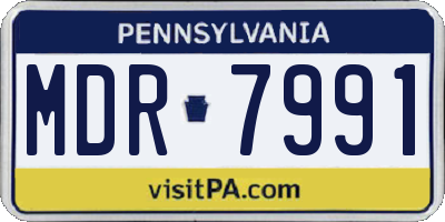PA license plate MDR7991