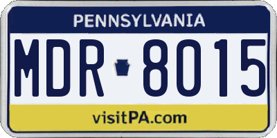 PA license plate MDR8015