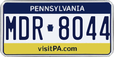 PA license plate MDR8044