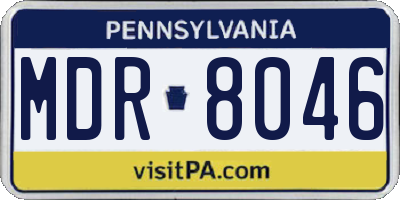 PA license plate MDR8046