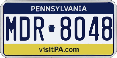 PA license plate MDR8048