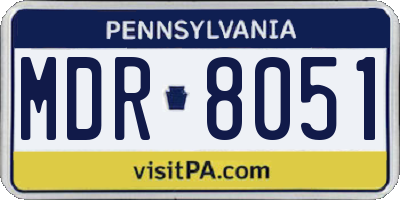 PA license plate MDR8051