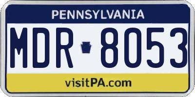PA license plate MDR8053