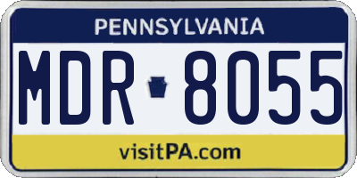 PA license plate MDR8055