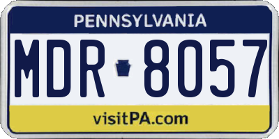 PA license plate MDR8057
