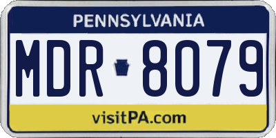 PA license plate MDR8079