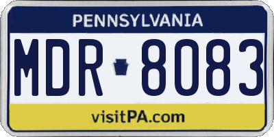 PA license plate MDR8083