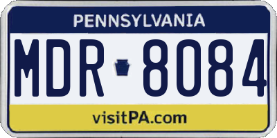 PA license plate MDR8084